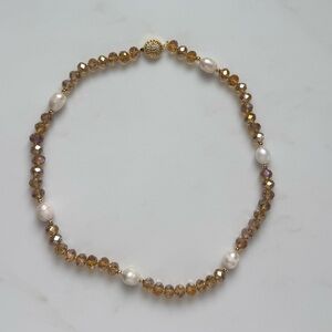 NWOT Tuckernuck Citrine and Pearl Necklace